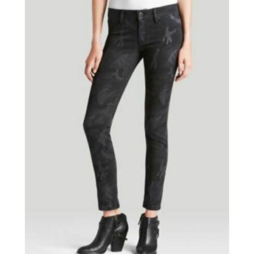 DL1961 25 Emma Jeans Leggings Burbank Black Camo